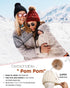 FURTALK Winter Beanie Knit Hat for Women Warm Fleece Lined with Faux Fur Pom Poms Womens Thick Ski Hats Knitted Skull Cap...