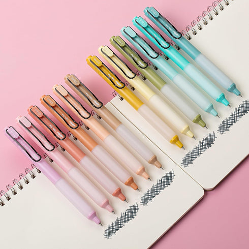 Mr. Pen- Retractable Gel Pens, 12 Pack, Black Ink Gel Pens, Pastel Barrels, Fast Dry, Gel Pens Fine Point 0.5mm, Retractable Pens, Cute Pens, Gel ...