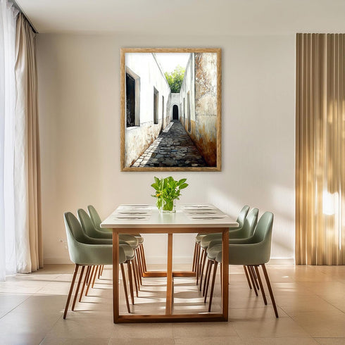 Posterizer 1 pcs-quiet Mediterranean or North African village alleyway 4-Photography Art Gift for Men Women Entrepreneur Teens Decor for Home & O...