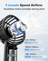 2-Pack Handheld Fan Portable Fan for Travel 3 Speeds Powerful Mini Fan Battery Operated Personal Fan USB Small Fan with Base Lanyard for Beach Tri...