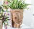 Head Planters for Indoor Plants, Face Flower Pot Head Planter Succulent Planters Unique Face Planter with Drainage Hole - Rustic Thinking Girl Clo...