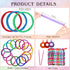 Hazms 293 Pcs Loom Potholder Loops 7" Weaving Loom Loops for Kids Weaving Craft with 3 Pcs Crochet Hooks for DIY Crafts Supplies Compatible with 7...