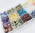 2000 Pcs Chip Gemstone Beads DIY Jewelry Making, Healing Engry Crystals Polishing Crushed Irregular Shaped Beads with Box (15 material-1)...