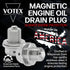Votex - Made In USA - M14x1.5MM Magnetic Engine Oil Drain Plug w/High-Temperature Neodymium Magnet, Stainless Steel, For Acura, Audi, Chevrolet, C...