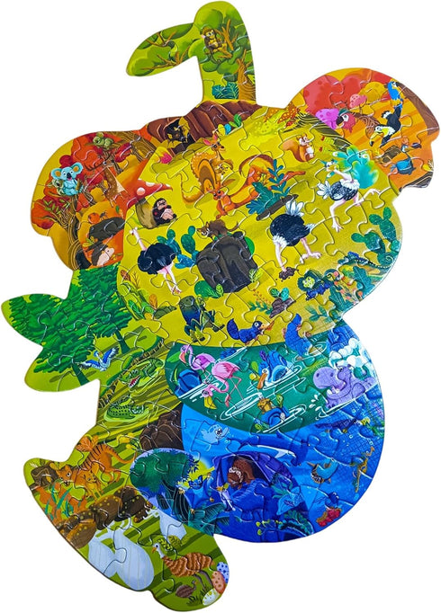 Puzzles for Kids Ages 4-8,8-10, 96 Piece Kid Puzzles Koala Animal Shape Jigsaw Puzzles Kids Learning Educational Toys Birthday for Boys Girls Ages...