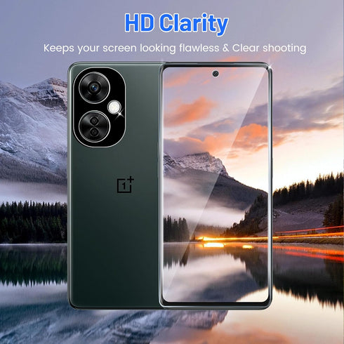 TQLGY 3 Pack Screen Protector for OnePlus Nord N30 5G with 3 Pack Camera Lens Protector, Ultra HD Tempered Glass, 9H Hardness, Anti-Scratch, Bubbl...
