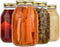 Regular-Mouth Glass Canning Mason Jars (4 Pack) , 32-Ounce (2 Pint) Glass Canning Jars with Gold Metal Airtight Lids and Bands for Canning Preserv...