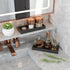 Bathroom Vanity Tray Black Decorative Tray for Counter, 11.2"x 4.3" Small Wood Sink Soap Tray Holder for Kitchen, Dresser Countertop Decor Rectang...