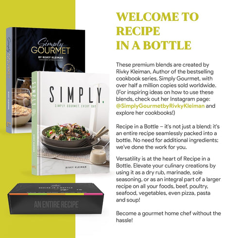 Lemon Garlic Fusion | Recipe in a Bottle | Premium Blend Spice for Gourmet Cooking | No-Addition Needed, Versatile Culinary Season | Simply Gourme...