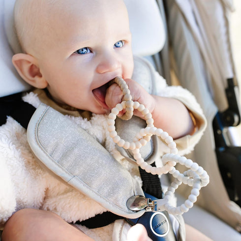 Ryan & Rose Cutie Clinks Attachable Teether Chew Toy for Babies (Neutral)...