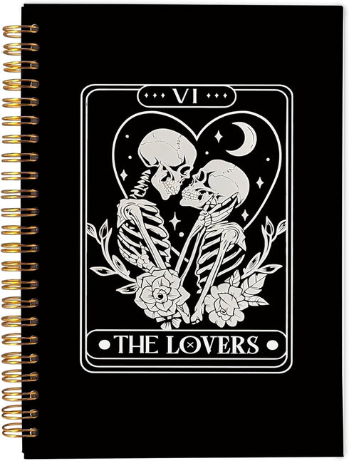 Gothic Spiral Notebook,Gothic Couple Journal,Gothic Notebook for Women Men Writing,Couple Spiral Notebook 8.3×5.5 Inch...