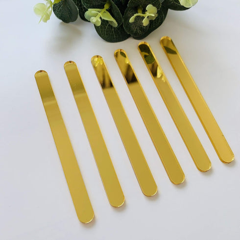20 Pcs Acrylic Cakesicle Popsicle Sticks for Ice Creamsicle Candy Apple (Mirror Gold)...