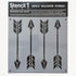 Stencil1 Arrows Wallpaper Pattern Stencil - Reusable Ideal for Card Making, Paper Crafts, Holiday Gift Making, Sturdy Art Projects - Decor on Wall...