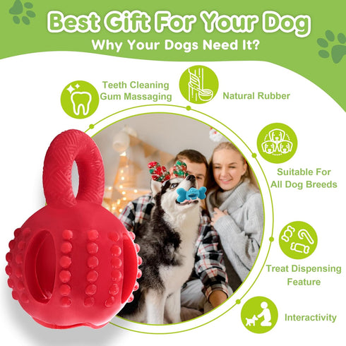 Dog Chew Toys, Set of 3 Treat Dispensing Dog Toys?Interactive Dog Toys for Boredom, Fun-Filled Treat Dispenser for Yak Cheese Dog Chews...