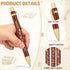 24 Pcs Funny Office Pens Bulk Pens Office Ballpoint Pens Brown Wood Bamboo Ballpoint Pens with Velvet Bags Employee Gifts for Women Men Office Cow...