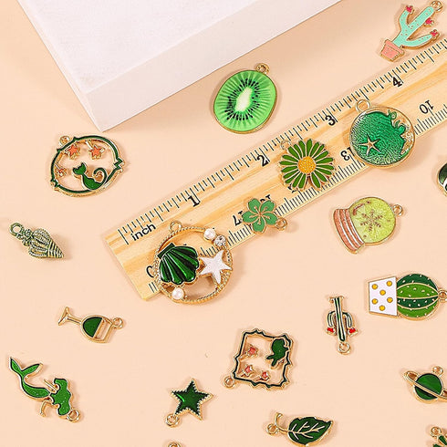 Charms for Jewelry Making - Bracelet Charms Mixed Bulk Gold Plated Enamel for Earrings Necklace, 31Pcs Cute Animal Charm for DIY Craft Supplies...