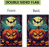 Halloween Garden Flag, 12x18 Inch Double Sided Burlap, Halloween Scary Pumpkin Garden Flag, Fall Holiday Outdoor House Decoration?Lawn Flag Yard F...