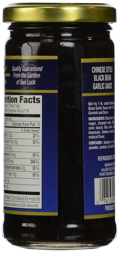 Sun Luck Black Bean Garlic Sauce, 8 oz...