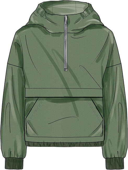 Simplicity Easy Men's Half Zip Hoodie Sewing Pattern Kit, Design Code S9829, Sizes S-M-L-XL-XXL, Multicolor...