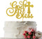 Gold Glitter God Bless Cake Topper - Communion Party Sign, Baptisim Christening - First Baby Shower Decoration Supplies...