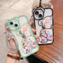 Case for iPhone 11 Pro Max with Cute Flowers Bear Pattern, Camera Protector, Clear Case and Lovely Strap Bracelet Chain for Girls Women, Compatibl...