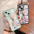 Case for iPhone XR with Cute Flowers Bear Pattern, Camera Protector, Clear Case and Lovely Strap Bracelet Chain for Girls Women, Compatible for iP...