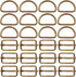 1 inch Metal Buckles, 25pcs Metal D Ring Semi-Circular D Rings and 25pcs Adjustable Slides Buckle for Hardware Belt Bags DIY Craft Accessories - B...
