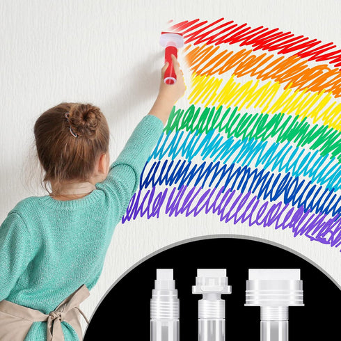 Yexiya 5 Pack Graffiti Markers Refillable Paint Markers Acrylic Paint Pens Empty Touch up Paint Pen for Walls Art Painting Crafts Kit with 5 Repla...