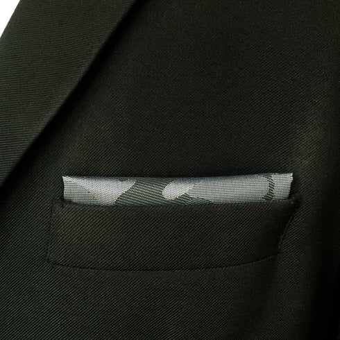 SHLAX&WING Unique Grey Pocket Square for Men Camo Camouflage 12.6 inches...