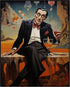 Posterizer 1 pcs-sci-fi strange man with flying drinks-Abstract & Modern Art-Fantasy & Fiction Art-Gift for Art Lovers-Decor for Home & Office- UN...