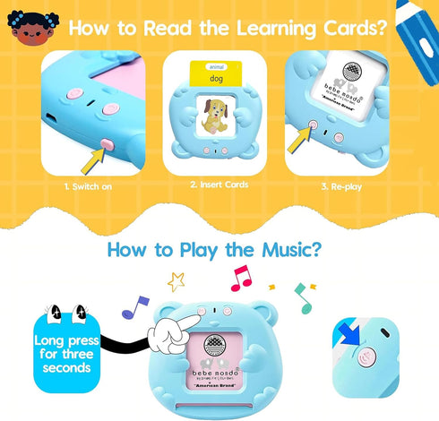 Talking Flash Cards,Kids Toddler Flash Cards 224 Sight Words,Montessori Toys,Speech Therapy Toys,Autism Sensory Toys,Learning Educational Toys Gif...
