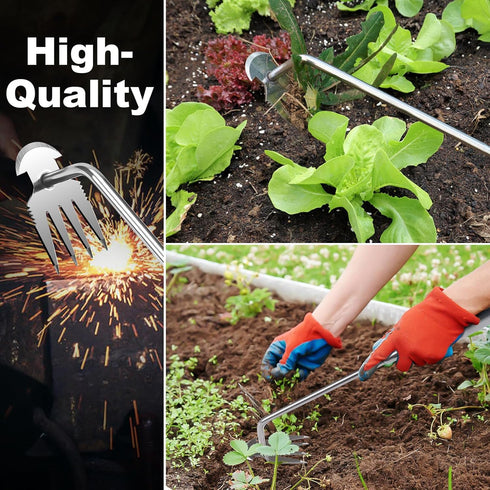 Weeding Rake Weed Remover Weed Puller Tools Hand Weeder Yard for Vegetable Gardening Backyard Farm Planting & Weeding (2 piece)...