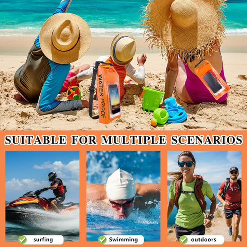 IP68 Waterproof Dry Bag, 2L - Roll Top Waterproof Pool Bag?dry bags for kayaking waterproof-w/Phone Pouch,Large Waterproof Phone Pouch,Boating & K...