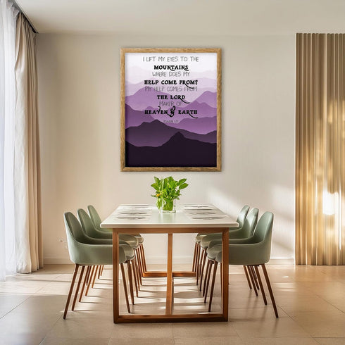 Posterizer 1 pcs-Help Comes From The Lord-bible quote-Religious Posters-Motivational & Inspirational Art-Gifts for Christians - Living Room Bedroo...