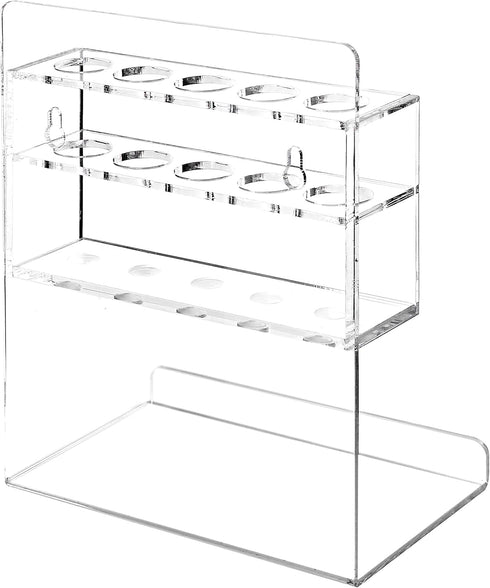 MyGift Wall Mounted Clear Acrylic Dry Erase Marker Holder Organizer for 5 Markers and Eraser, Hanging Whiteboard Accessories Rack for Office Home ...