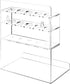 MyGift Wall Mounted Clear Acrylic Dry Erase Marker Holder Organizer for 5 Markers and Eraser, Hanging Whiteboard Accessories Rack for Office Home ...