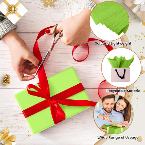 50 Sheets Sage Green Tissue Paper for Gift Bags - 14 x 20 Inches Recyclable Sage Green Wrapping Paper for Weddings Birthday DIY Project Christmas ...