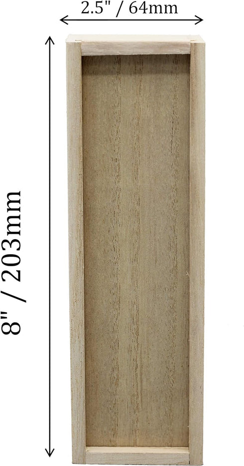 Creative Hobbies® Unfinished Wooden Pencil, Pen, Stash, Trinket Storage Box with Slide Top...