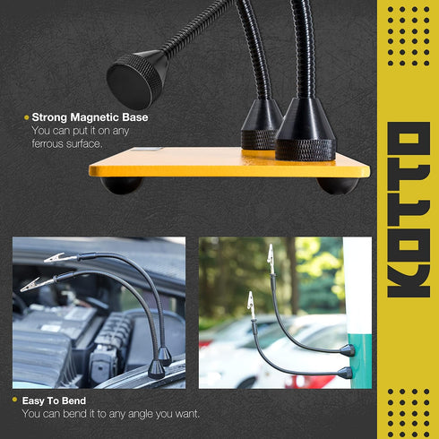 2 Pack Set Magnetic Flexible Gooseneck Metal with Alligator Clips for Helping Hands Third Hand Tool Automobile Electronics Soldering Jewelry Paint...