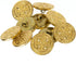 Mibo Buttons & Accessories Mibo 10pc Gold Metal Shank Button 36L(22mm) with Fleur De Lis Design Pattern - Gold, Antique Gold L, 7/8 Inch( 22mm) / ...