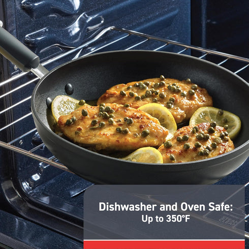 T-fal C4610263 Titanium Advanced Nonstick Thermo-Spot Heat Indicator Dishwasher Safe Cookware Fry Pan, 8-Inch, Black -...