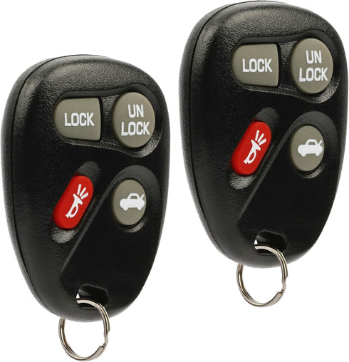 Car Key Fob Keyless Entry Remote fits 2001-2005 Chevy Impala Monte Carlo / 2004 Pontiac Grand Prix (KOBLEAR1XT, 10443537), Set of 2...