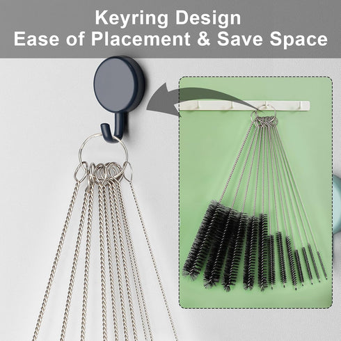 Straw Cleaner Brushes Sets, 12 Pieces 8.2 Inch Botthle Cleaning Brush and Nylon Tube Brush Brush Kit for Sippy Cup, Tumbler, Water Bottle, Drinkin...