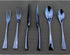 Flatware Set 18/10 Stainless Steel Mirror Polished Blue Cutlery - Silverware Utensil Set of Serrated Steak Knife Dinner Fork Knife Spoon Salad For...