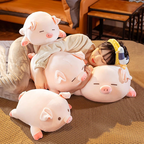 Cute Kawaii Pig Plush Pillows Stuffed Animal Hugging Pillow, Soft Pig Stuffed Cuddle Plush Toys, Birthday Gifts for Girls Girlfriend… (Squint, 15....