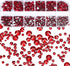 Dowarm 2650 Pieces Glass Flat Back Crystal Rhinestones Round Gems, 6 Sizes 1.5mm - 6.5mm, Flatback Crystals Loose Gemstones for Crafts Nail Face A...