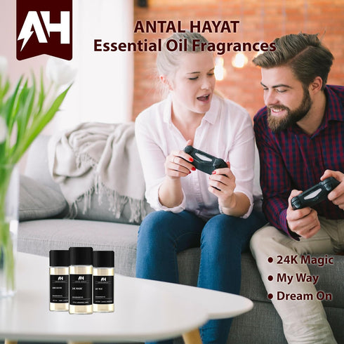 Hotel Scents My Way 20mL Essential Oil Scent for Diffusers - Antal Hayat - Home Luxury Scents - Lemon, Comforting Sandalwood, Warm Cedarwood & Pre...