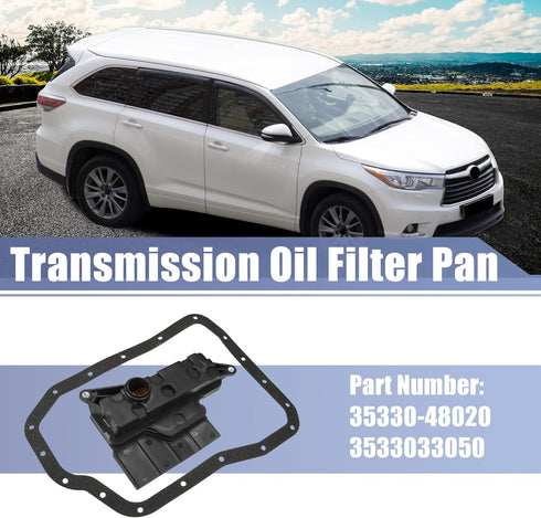 X AUTOHAUX 1 Set 35330-48020 3533033050 Transmission Filter Oil Pan Gasket Kit for Toyota Highlander 3.5L 2014-2016...
