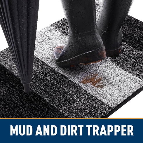 smiry Dog Door Mat for Muddy Paws, Absorbs Moisture and Dirt, Low-Profile Entryway Mat with Non-Slip Backing, Mud Mat for Dogs, Entry Indoor Doorm...