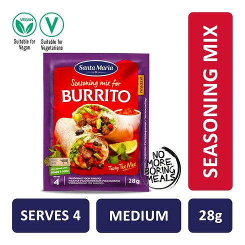 Santa Maria Burrito Seasoning Spice Mix - Mexican Seasoning for Beef Buritto, Chicken Buritto, Vegan Buritto, Breakfast Buritto - 0.98 Oz...